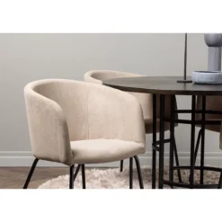 København Rundt Spisebordssæt - Beige og Mocca