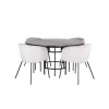 København Rundt Spisebordssæt - Sort og Lysegrå