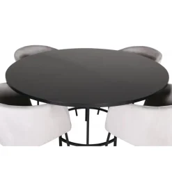 København Rundt Spisebordssæt - Sort og Lysegrå