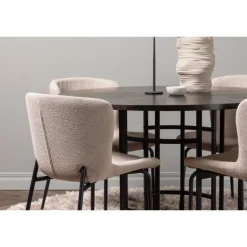 København Rundt Spisebordssæt - Mørkegrå og Mocca