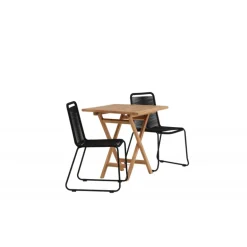 Kenya e Loungesæt - Havemøbelsæt - Sort,Natur