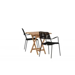 Kenya Loungesæt - Havemøbelsæt - Sort,Natur