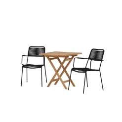 Kenya Loungesæt - Havemøbelsæt - Sort,Natur