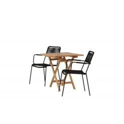 Kenya Loungesæt - Havemøbelsæt - Sort,Natur