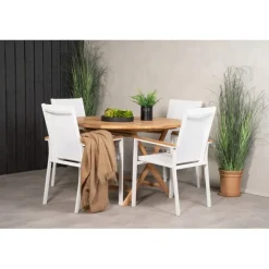 Kenya Rund Loungesæt - Havemøbelsæt - Natur,Hvid