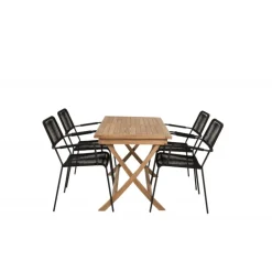 Kenya t Loungesæt - Havemøbelsæt - Sort,Natur