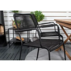 Kenya t Loungesæt - Havemøbelsæt - Sort,Natur