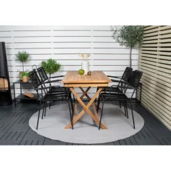 Kenya t Loungesæt - Havemøbelsæt - Sort,Natur