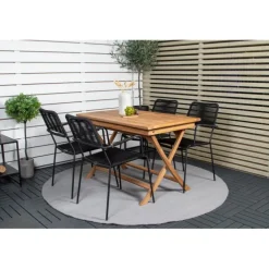 Kenya t Loungesæt - Havemøbelsæt - Sort,Natur