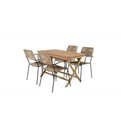 Kenya t Loungesæt - Havemøbelsæt - Beige,Sort,Natur