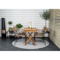 Kenya t Loungesæt - Havemøbelsæt - Beige,Sort,Natur