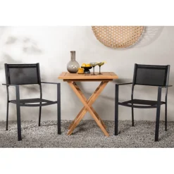 Kenya t Loungesæt - Havemøbelsæt - Sort,Natur