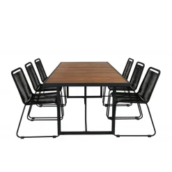 Khung Loungesæt - Havemøbelsæt - Sort,Natur