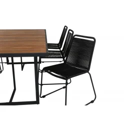 Khung Loungesæt - Havemøbelsæt - Sort,Natur