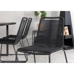 Khung Loungesæt - Havemøbelsæt - Sort,Natur