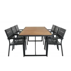 Khung t Loungesæt - Havemøbelsæt - Sort,Natur