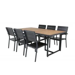 Khung t Loungesæt - Havemøbelsæt - Sort,Natur