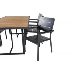 Khung t Loungesæt - Havemøbelsæt - Sort,Natur