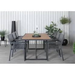 Khung t Loungesæt - Havemøbelsæt - Sort,Natur