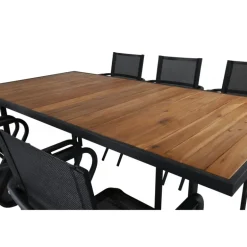 Khung t Loungesæt - Havemøbelsæt - Sort,Natur