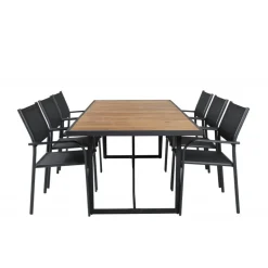 Khung t Loungesæt - Havemøbelsæt - Sort,Natur