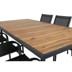 Khung t Loungesæt - Havemøbelsæt - Sort,Natur