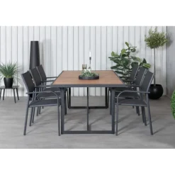 Khung t Loungesæt - Havemøbelsæt - Sort,Natur