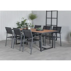 Khung t Loungesæt - Havemøbelsæt - Sort,Natur