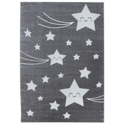 Kids Børne Tæppeløber Stjerne - Grå