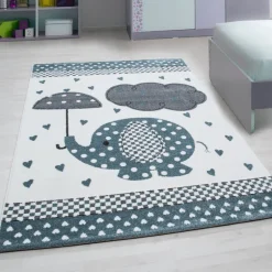 Kids Børnetæppe Elefant - Blå