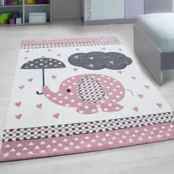Kids Børnetæppe Elefant - Pink