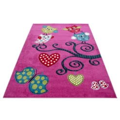 Kids Børnetæppe Ugle - Lilla
