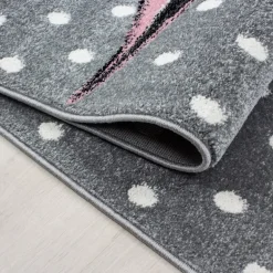 Kids Rund Børnetæppe Enhjørning - Pink