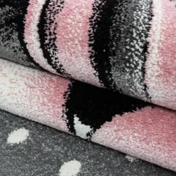 Kids Rund Børnetæppe Enhjørning - Pink