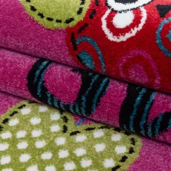 Kids Rund Børnetæppe Ugle - Lilla