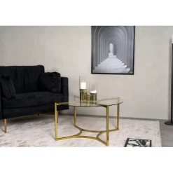 Kivik Bord - Messing og Transperant