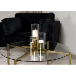 Kivik Bord - Messing og Transperant