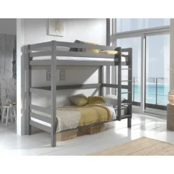 Køjeseng 90 x 200 cm – Pino, grå (H 180 cm)