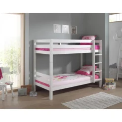 Køjeseng 90 x 200 cm Pino – hvid, fyrretræ, H 160 cm