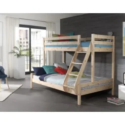 Køjeseng Pino familieseng 140x200 + 90x200 – natur