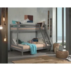 Køjeseng Pino Family 140×200 + 90×200 – grå