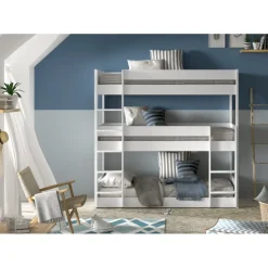 Køjeseng triple 90 x 200 – Scott, hvid