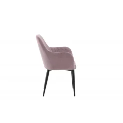 Komfort Spisebordsstol - Sort og Støvet Rosa