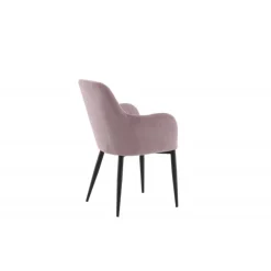 Komfort Spisebordsstol - Sort og Støvet Rosa