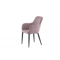 Komfort Spisebordsstol - Sort og Støvet Rosa
