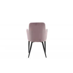 Komfort Spisebordsstol - Sort og Støvet Rosa