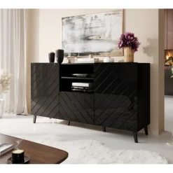 Kommode ABETO mat Hvid/ glans Hvid