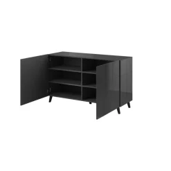 Kommode KOM2D REJA grafit glans/grafit glans