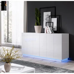 Kommode KOM2D REJA Hvid Glans/Hvid Glans