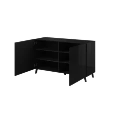 Kommode KOM2D REJA Sort Glans/Sort Glans